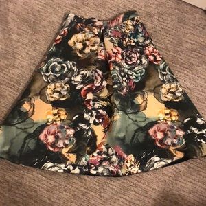 H&M scuba skirt with floral print